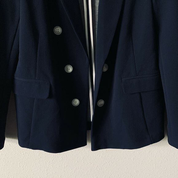 Topshop Blue Double Breasted Mock Buttons Blazer - Picture 4 of 5
